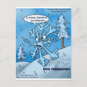 Snowflake Philosophen Lustige Geschenke T-Shirts K Postkarte
