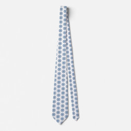 Snowflake Plaid Pattern Blue Holiday Neck Tie Krawatte