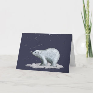 Snowflake Polar Bear Weihnachtskarte Feiertagskarte