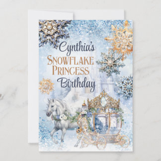 Snowflake Princess Party Einladung