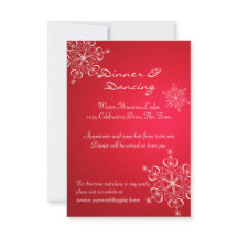 Snowflake Red 2 Winter Wedding Empfang