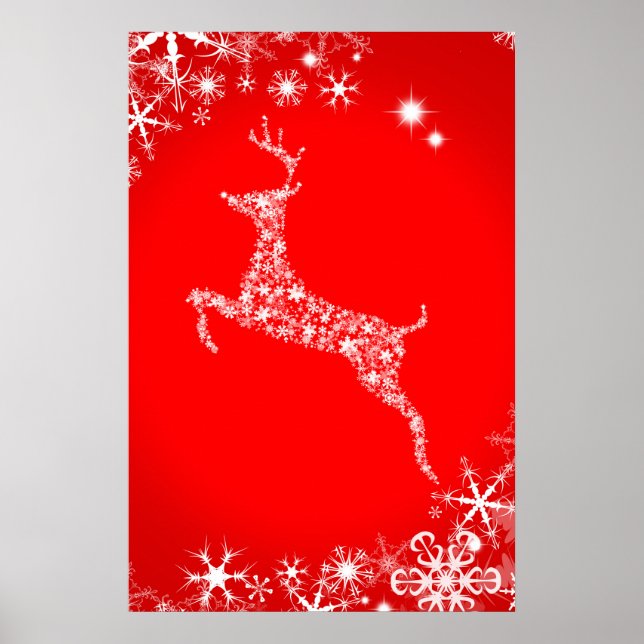 Snowflake Reindeer Poster (Vorne)