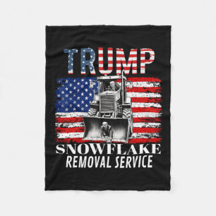 Snowflake Removal Service Funny Donald Trump 2024 Fleecedecke