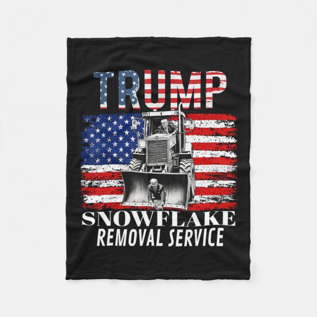 Snowflake Removal Service Funny Donald Trump 2024 Fleecedecke (Vorderseite)