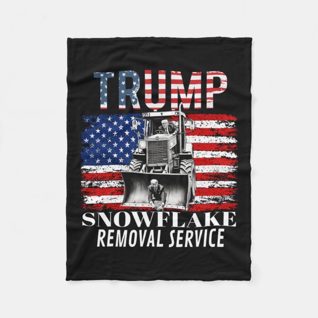 Snowflake Removal Service Funny Donald Trump 2024 Fleecedecke (Vorderseite)