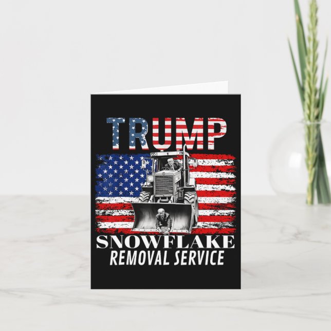 Snowflake Removal Service Funny Donald Trump 2024 Karte (Vorderseite)