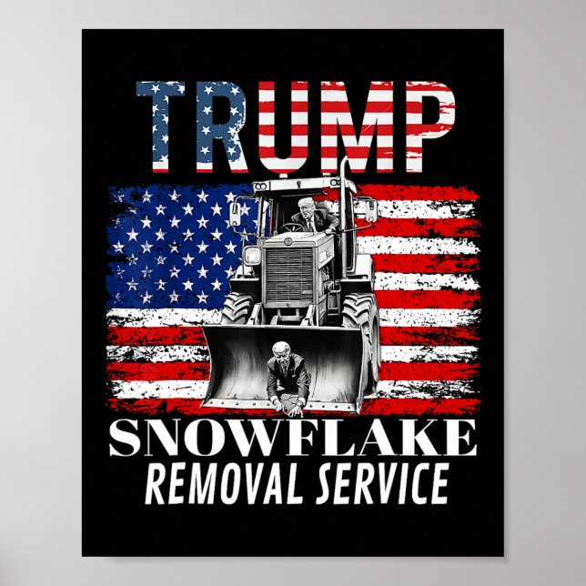 Snowflake Removal Service Funny Donald Trump 2024 Poster (Vorne)