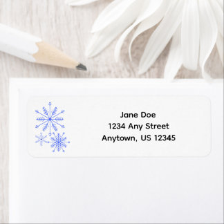 Snowflake Return Address Label with Three Lines