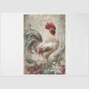 Snowflake Rooster Seidenpapier