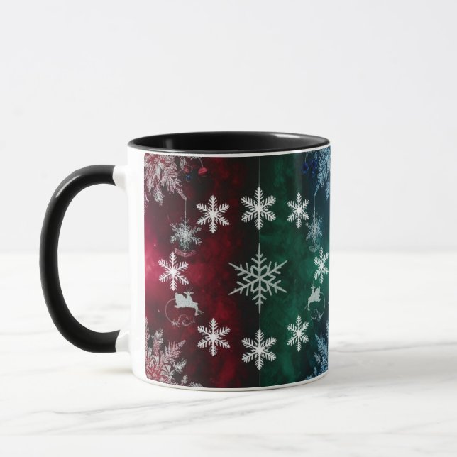 Snowflake Silhouettes Combo Christmas Mug  (Gauche)