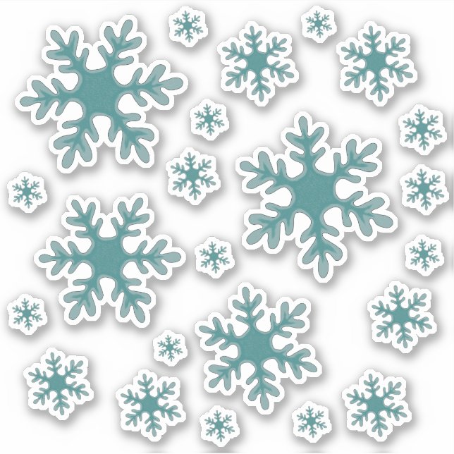 Snowflake Snow Winter Holidays Sticker Pack (Vorderseite)