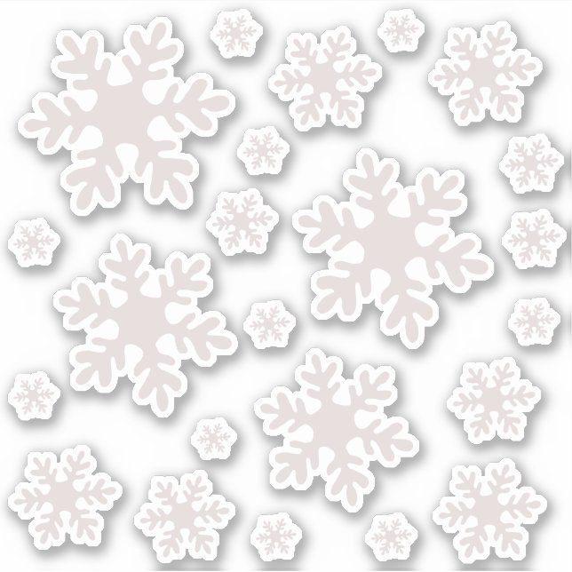 Snowflake Snow Winter Sticker Pack de Noël (Devant)