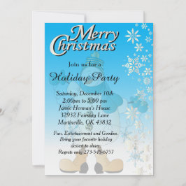 Snowflake Snowman Einladung