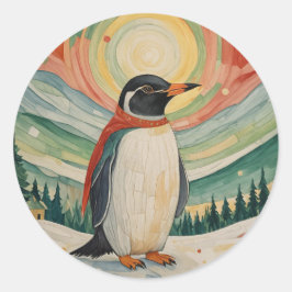 Snowflake Soirée Runder Aufkleber