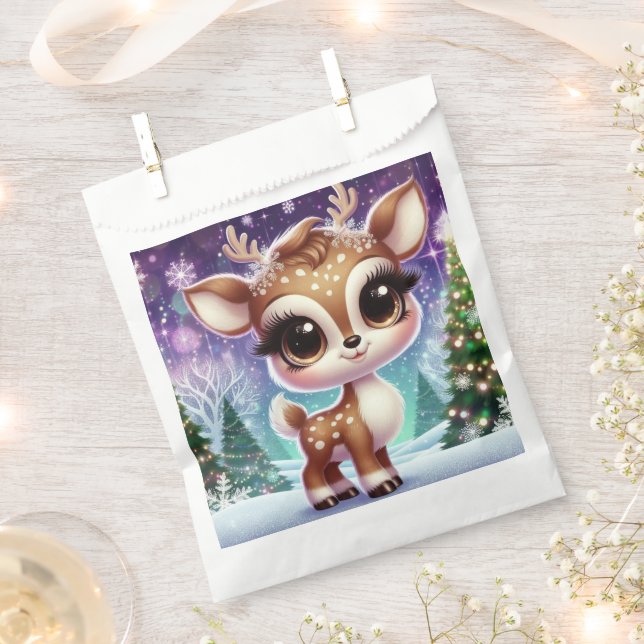Snowflake Sparkle Baby Reindeer Geschenktütchen (Ausgeschnitten)