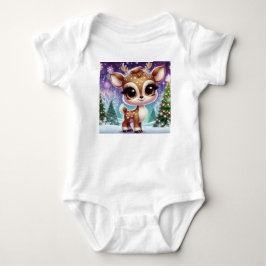 Snowflake Sparkle Baby Reindeer Strampler