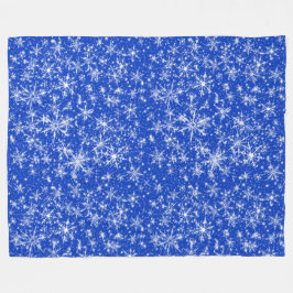 Snowflake Sparkle Nahtloses Muster Fleecedecke