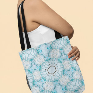 Snowflake Star in Ice Blue Tasche