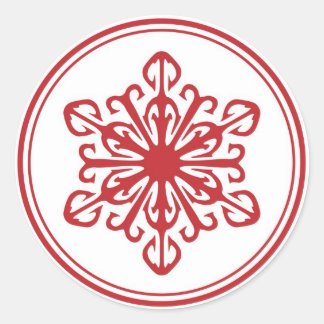 Snowflake Stickers - Rot