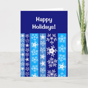 Snowflake Stripes Christmas Card Dankeskarte