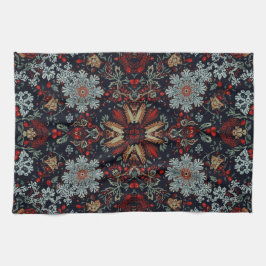Snowflake Symphonie zu Weihnachten Geschirrtuch