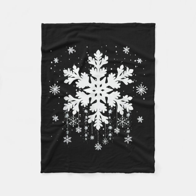 Snowflake Teacher Costume Matching Family Winter C Fleecedecke (Vorderseite)