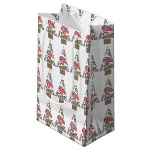 Snowflake Teardrope Tree Kleine Geschenktasche Geschenktüte