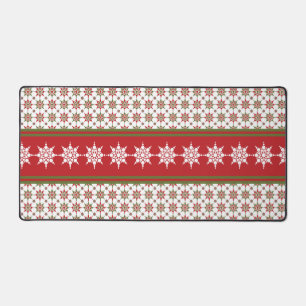 Snowflake Thema Winter Pattern Weihnachten Schreibtischunterlage