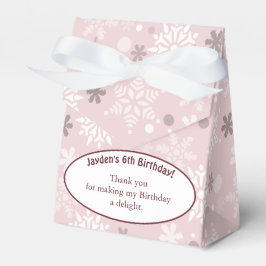 Snowflake-Themed 6. Geburtstagsparty Pale Pink Geschenkschachtel