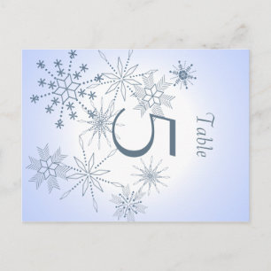 Snowflake-Tischnummer Postkarte