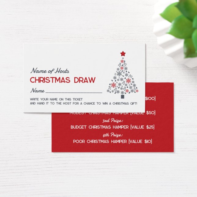 Snowflake Tree, Noël Party Raffle Billets (Bureau)