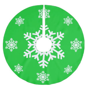 Snowflake Tree Skirt Polyester Weihnachtsbaumdecke