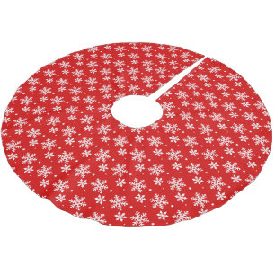 Snowflake Tree Skirts Klassischer Weihnachtsbaumro Polyester Weihnachtsbaumdecke