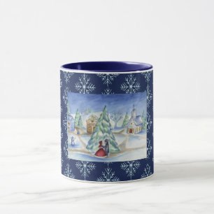 Snowflake Village de Noël Café Mug Cadeau