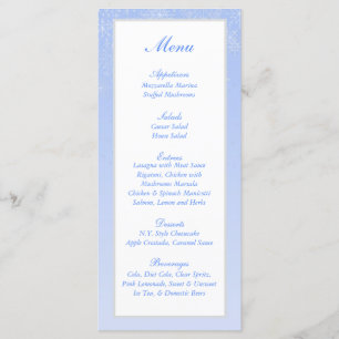 Snowflake Wedding Menu Menükarte