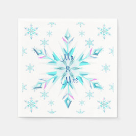 Snowflake Wedding Napkins Serviette