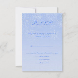 Snowflake Wedding RSVP Einladung