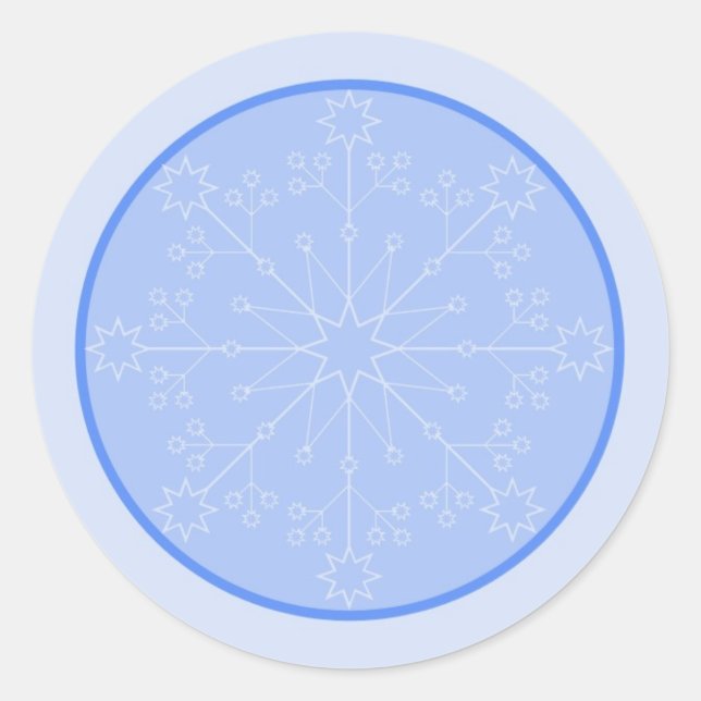Snowflake Wedding Umschlag Aufkleber (Vorderseite)