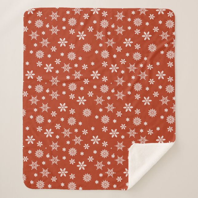 Snowflake Weihnachten Sherpadecke (Vorderseite)