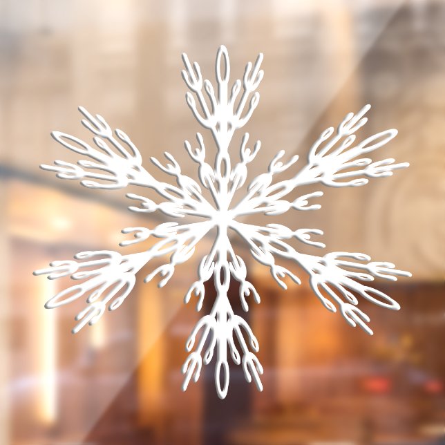 Snowflake Weihnachts Vinyl Fensterheber Fensteraufkleber (Blatt 2)