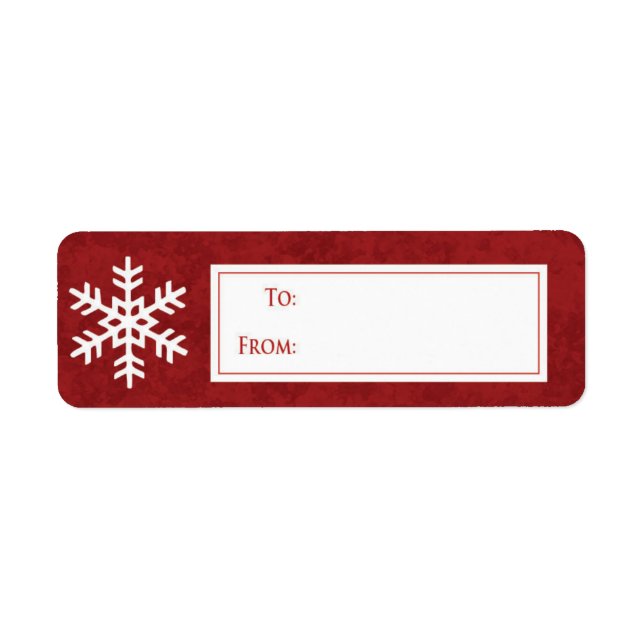 SnowFlake Weihnachtsgeschenk-Aufkleber (Vorne)