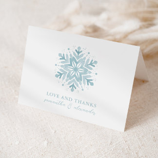Snowflake Winter Baby Dusche Danke Karte