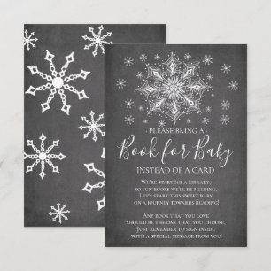Snowflake Winter Baby Showbook für Baby Einladung