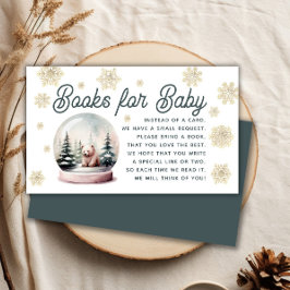 Snowflake Winter Baby Showbuchanfrage Begleitkarte