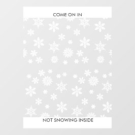 Snowflake Winter Business oder Zuhause Entry 8x11  Fensteraufkleber