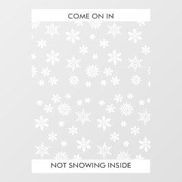 Snowflake Winter Business oder Zuhause Entry Gross Fensteraufkleber