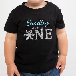 Snowflake Winter "Festive One" 1. Geburtstag Baby T-shirt