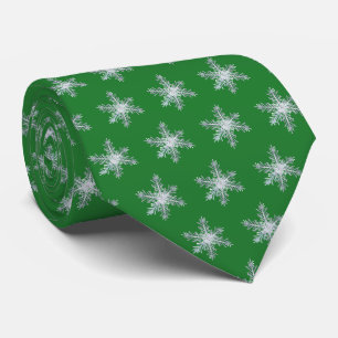Snowflake Winter Grüne Hochzeit Neck Tie Krawatte