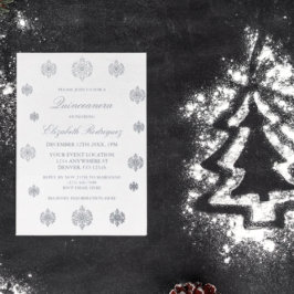 Snowflake Winter Quinceanera Folieneinladung