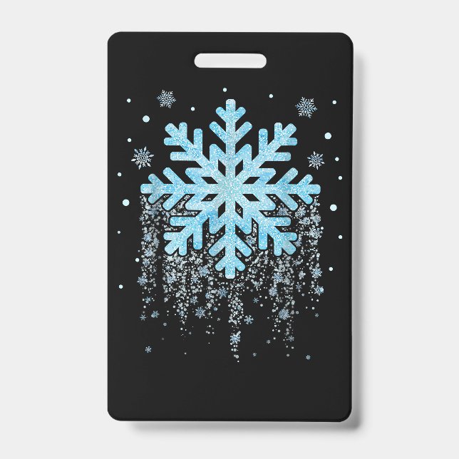 Snowflake Winterweihnachtsfest Ausweis (Vorderseite)